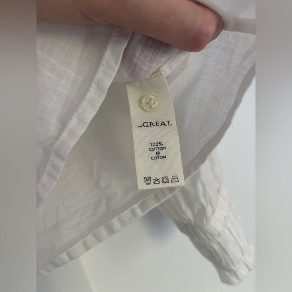 THE GREAT. White Ruffled Blouse - Picture 13 of 14